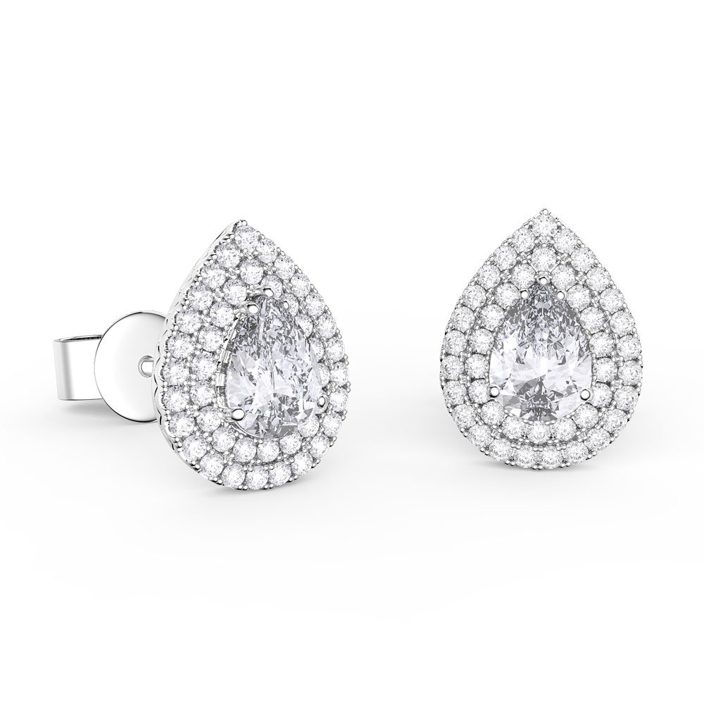 Diamond Pear Earrings