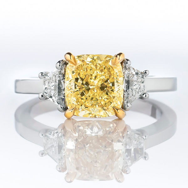 fancy yellow diamond ring